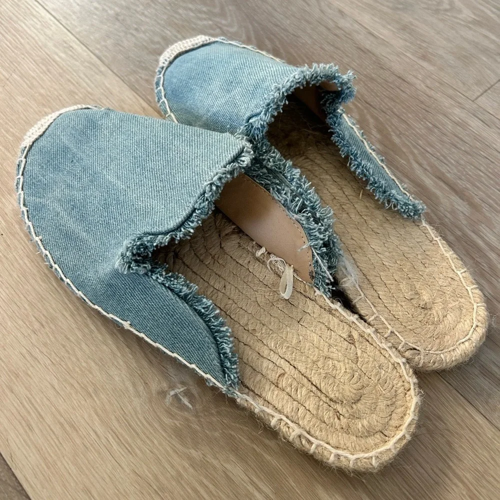 Aéropostale Denim Espadrille Mules / Slip-On Flats – Size 8